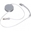 Charging cable made from recycled aluminum Ostend, grey
