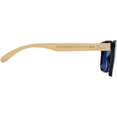 Logo trade corporate gifts image of: Tan sunglasses with bamboo temples