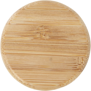 Logotrade promotional item picture of: Lume 500 ml matte soda lime glass bottle with bamboo lid