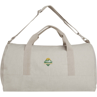 Logo trade promotional items image of: Porter 500 g/m² Aware™ recycled duffel bag 50L