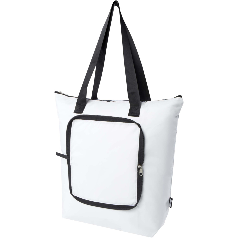 Logo trade promotional products image of: EcoFold RPET foldable tote cooler bag 15L