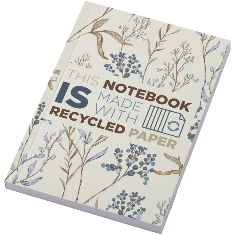 Logo trade promotional items image of: Novella Austen A6 recycled soft cover notebook - 100 sheets