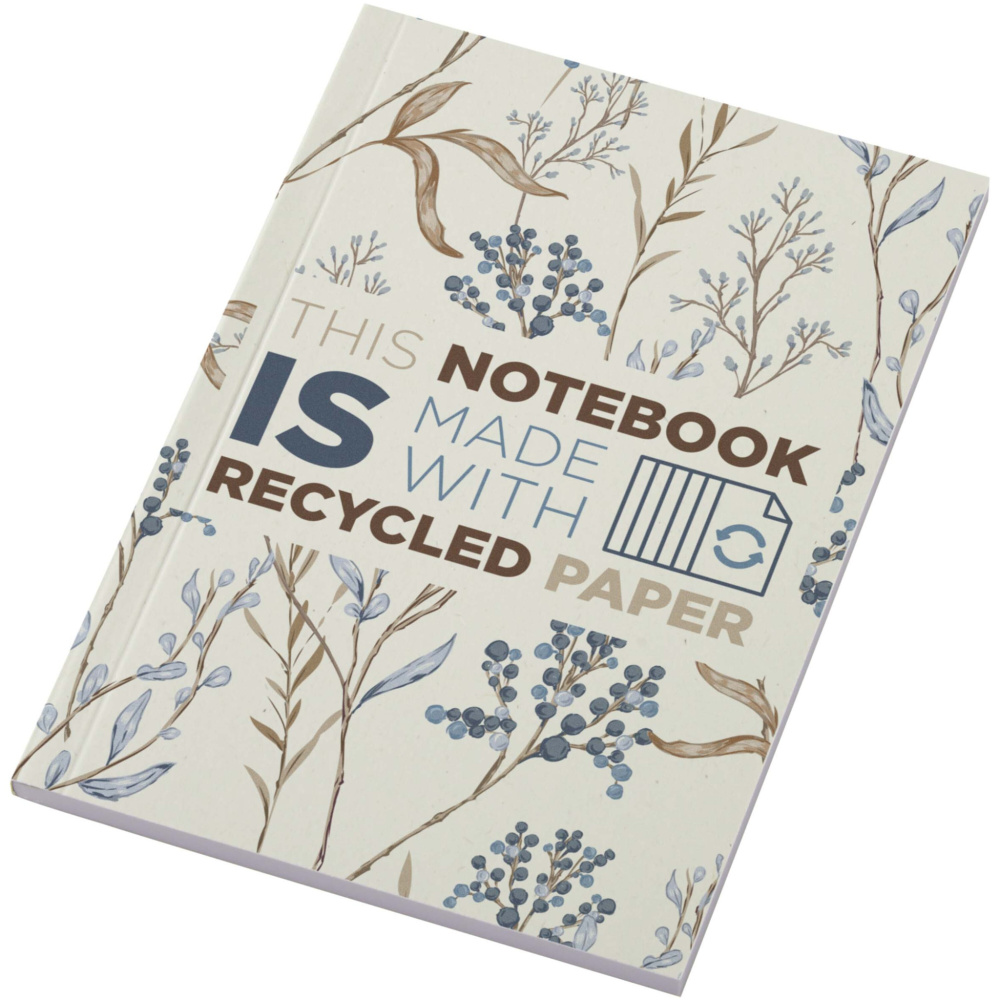 Logo trade promotional merchandise picture of: Novella Austen A6 recycled soft cover notebook - 50 sheets