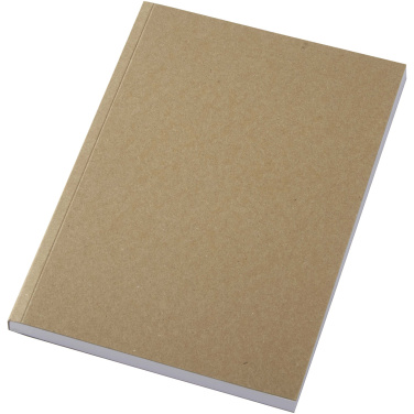 Logo trade promotional product photo of: Novella Austen A5 recycled soft cover kraft notebook - 100 sheets