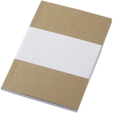 Logo trade promotional products picture of: Novella Austen A6 recycled soft cover kraft notebook - 50 sheets