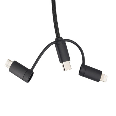 Logo trade promotional merchandise image of: Cable 4in1 with illuminated logo - LH-ZM02