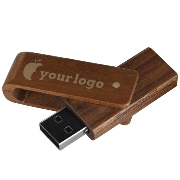 Logo trade business gift photo of: Wooden USB stick