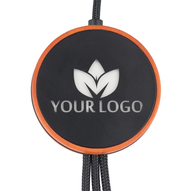 Logo trade promotional giveaways image of: Big cable 4in1 with illuminated logo - i5w