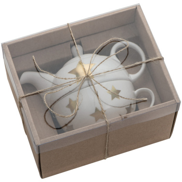 Logo trade corporate gifts image of: Porcelain tea set