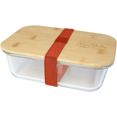 Logotrade advertising product picture of: Roby glass lunch box with bamboo lid