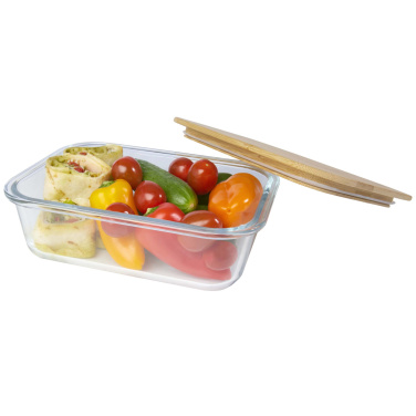 Logo trade promotional merchandise picture of: Roby glass lunch box with bamboo lid