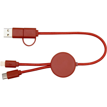 Logo trade advertising product photo of: Citala 5-in-1 recycled plastic 30 cm data sync and 27W fast charge cable