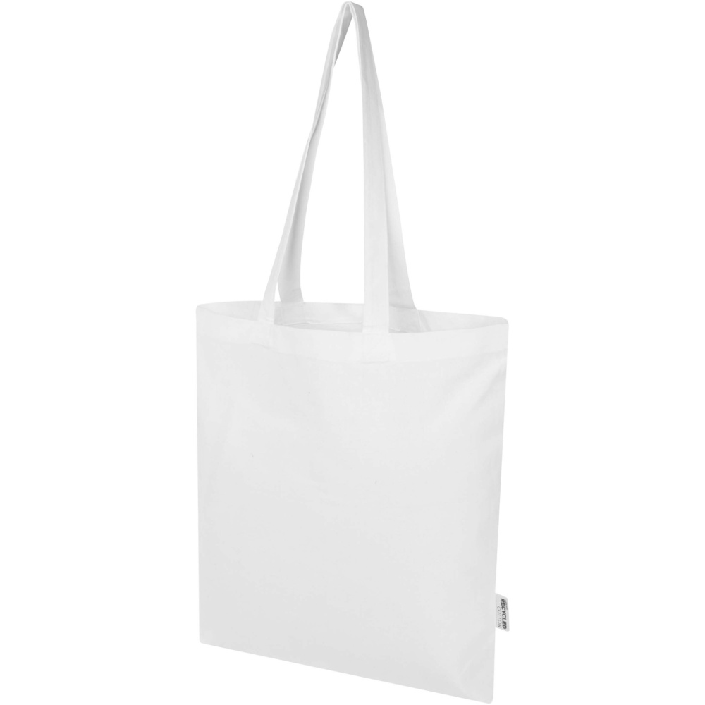 Logo trade advertising product photo of: Madras Blend 140 g/m² GRS recycled cotton tote bag 7L