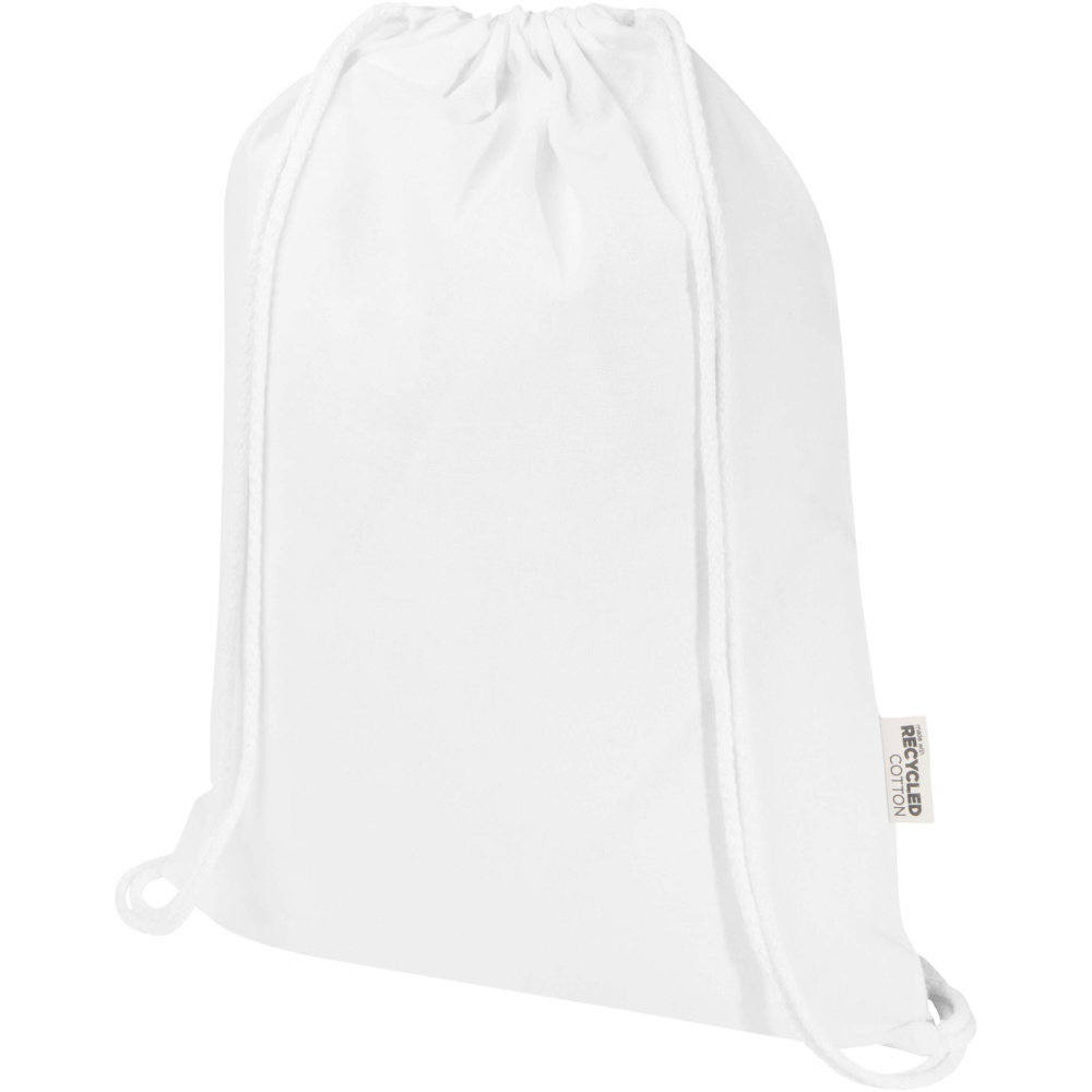 Logotrade promotional product picture of: Oregon Blend 140 g/m² GRS recycled drawstring bag 5L