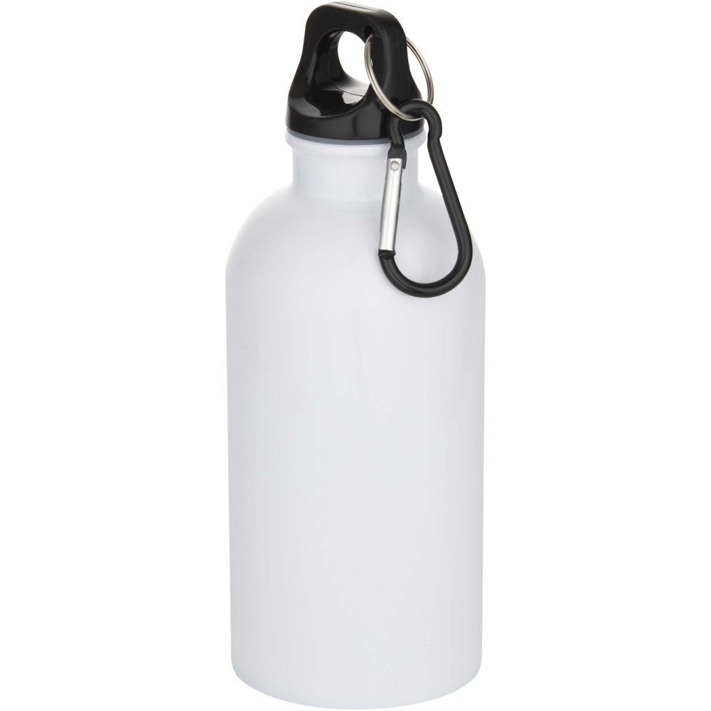 Logotrade promotional giveaways photo of: Oregon 400 ml sublimation RCS recycled single wall stainless steel water bottle with carabiner