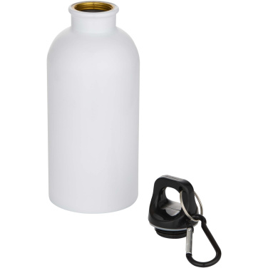 Logo trade advertising products image of: Oregon 400 ml sublimation RCS recycled single wall stainless steel water bottle with carabiner