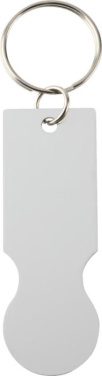 Logo trade promotional merchandise picture of: Rhea shopping cart keyring