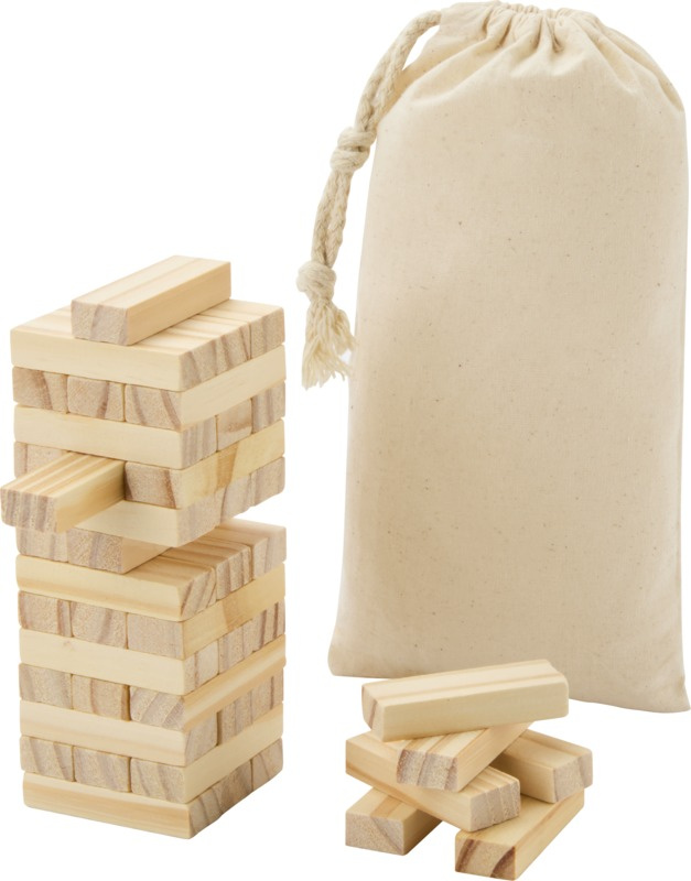 Logo trade promotional merchandise photo of: Jumble wooden toppling tower game