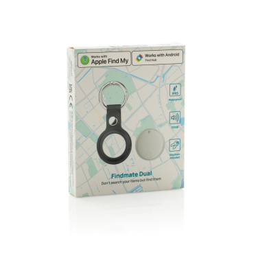 Logo trade promotional gift photo of: Findmate Dual RCS recycled plastic item finder IPX 5