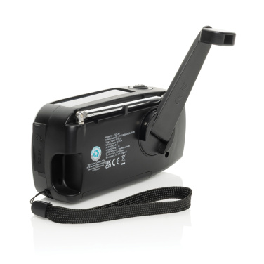 Logo trade promotional gift photo of: RescueWave RCS recycled plastic emergency radio