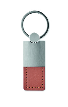 Logotrade advertising product image of: PU and metal key ring Helsinki