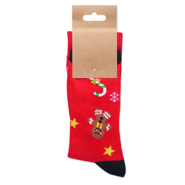 Logo trade promotional gifts image of: Pair of Christmas socks L