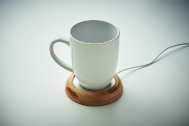 Logo trade advertising product photo of: Bamboo mug warmer with USB