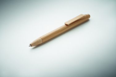 Logo trade business gifts image of: Bamboo automatic ball pen