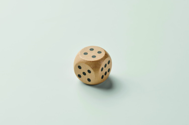 Logo trade advertising products image of: Schima wooden dice 3cm dia