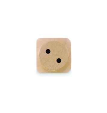 Logo trade promotional giveaways picture of: Schima wooden dice 3cm dia