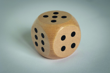 Logotrade promotional product picture of: Schima wooden dice 5cm dia