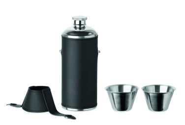 Logo trade promotional products picture of: Hip flask with shot cups