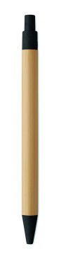 Logo trade promotional items picture of: Push button ball pen in bamboo