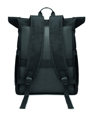 Logo trade promotional merchandise picture of: Rolltop laptop rucksack 600D