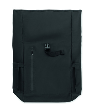 Logotrade promotional gift image of: Rolltop laptop rucksack 600D
