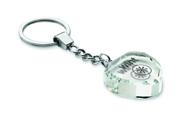 Logotrade promotional gift image of: Glass heart award key ring
