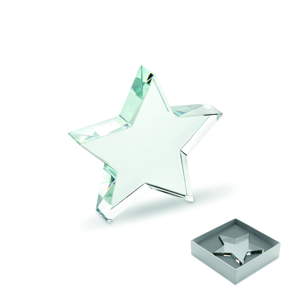 Logo trade promotional giveaway photo of: Glass star award