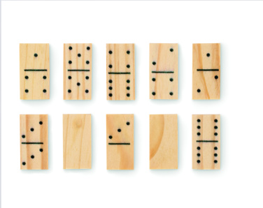Logo trade corporate gifts image of: Domino and cards set