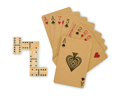 Logo trade advertising products picture of: Domino and cards set