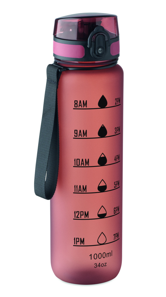 Logotrade advertising product image of: Sports water bottle RPET 1L