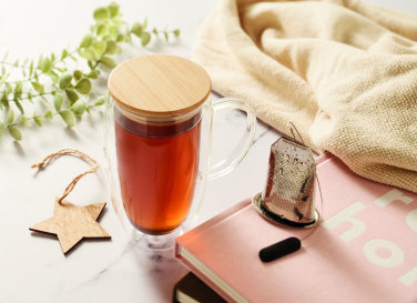 Logotrade advertising product picture of: Double wall glass mug 450ml