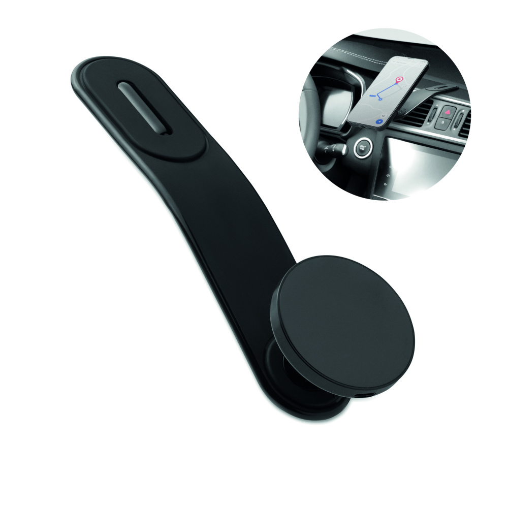 Logo trade promotional gift photo of: 15W magnetic car charger