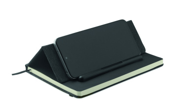 Logo trade promotional item photo of: A5 notebook with phone holder