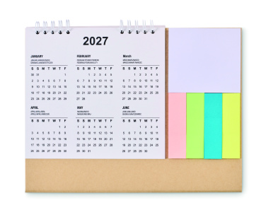 Logo trade promotional giveaways picture of: Desk calendar with memo pad
