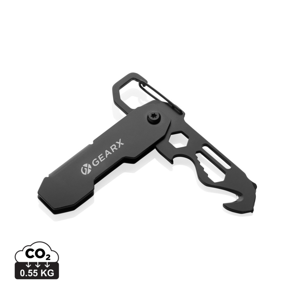 Logotrade corporate gifts photo of: Gear X foldable EDC tool with carabiner and parcel cutter
