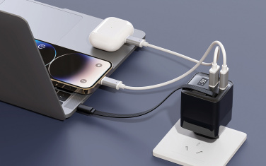 Logotrade business gift image of: Urban Vitamin Mendocino 65W GaN charger retractable cable