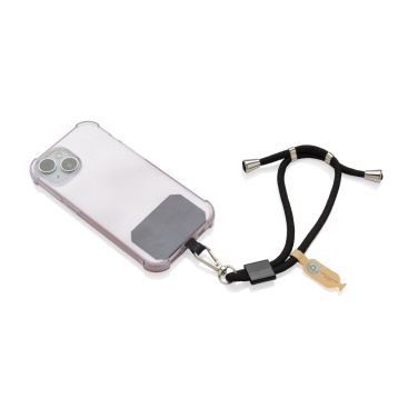 Logotrade promotional merchandise photo of: CarryLoop RCS recycled PET adjustable phone holder wristlet
