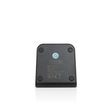 Logo trade advertising product photo of: VoltPerch RCS recycled plastic 15W magnetic wireless charger