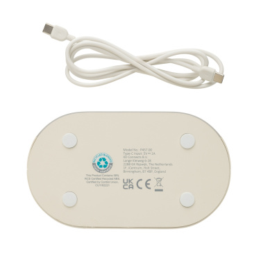 Logo trade promotional merchandise photo of: LumaRise RCS reycled plastic white noise alarm clock