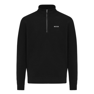 Logo trade promotional gifts picture of: IQONIQ Elgon recycled cotton quarter zip sweater